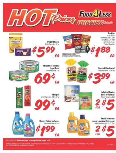 Food 4 Less (CA) Weekly Ad Flyer April 28 to May 4