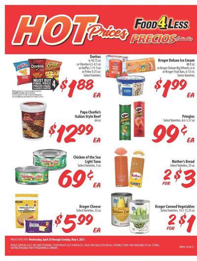 Food 4 Less (IL) Weekly Ad Flyer April 28 to May 4