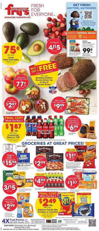 Fry’s (AZ) Weekly Ad Flyer April 28 to May 4