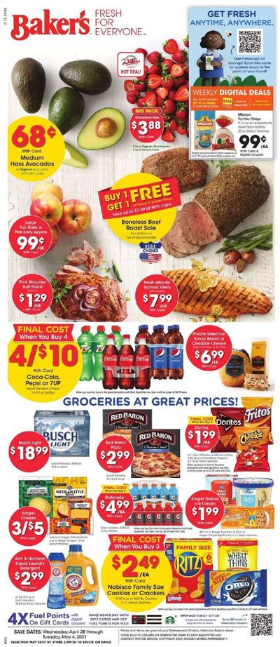 Baker's Weekly Ad Flyer April 28 to May 4