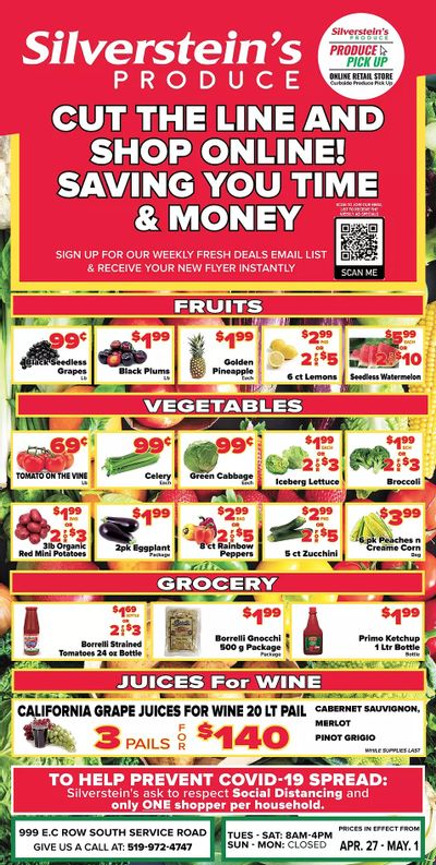 Silverstein's Produce Flyer April 27 to May 1