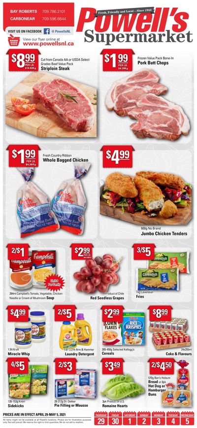 Powell's Supermarket Flyer April 29 to May 5
