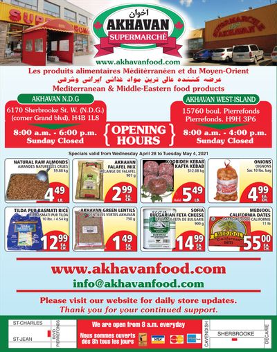 Akhavan Supermarche Flyer April 28 to May 4