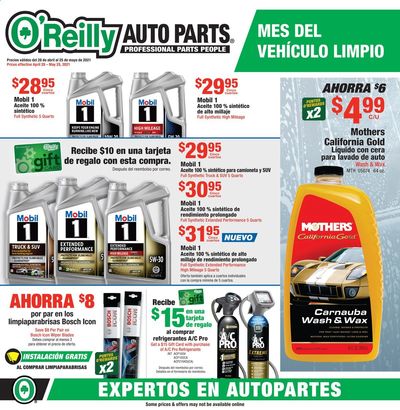 O'Reilly Auto Parts Weekly Ad Flyer April 28 to May 25