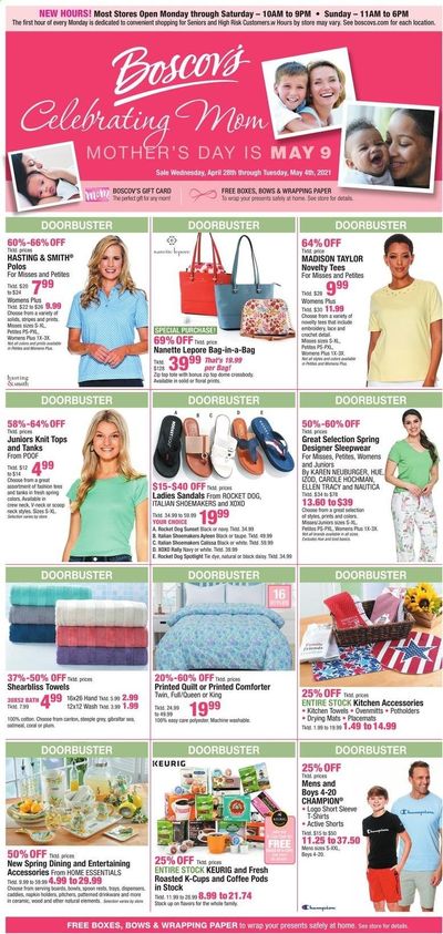 Boscov's Weekly Ad Flyer April 28 to May 4