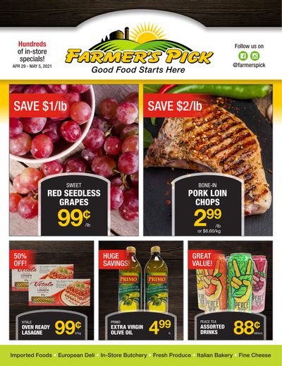 Farmer's Pick Flyer April 29 to May 5