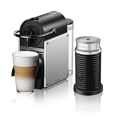 Nespresso EN124SAECA Pixie Espresso Machine with Aeroccino by De'Longhi, Aluminum $169.99 (Reg $269.99)