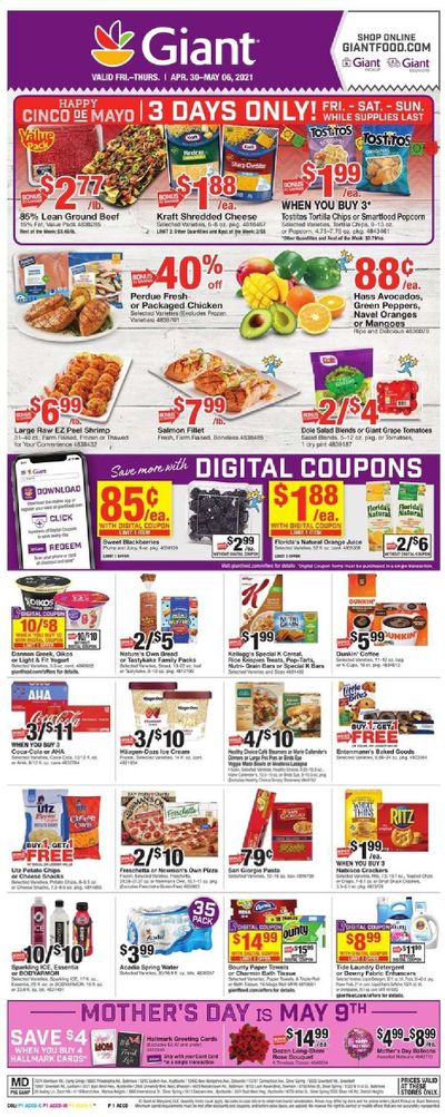 Giant Food Weekly Ad Flyer April 30 to May 6 Giant Food Weekly Ad Flyer April 30 to May 6
