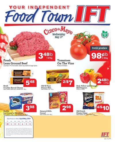 IFT Independent Food Town Flyer April 30 to May 6