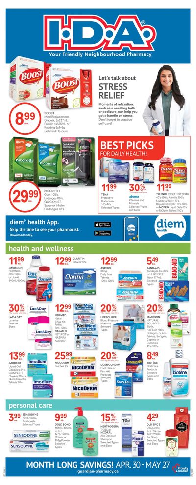 I.D.A. Pharmacy Flyer April 30 to May 27
