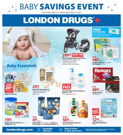London Drugs Baby Savings Event Flyer April 30 to May 19