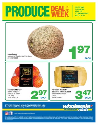 Wholesale Club (ON) Produce Deal of the Week Flyer April 29 to May 5
