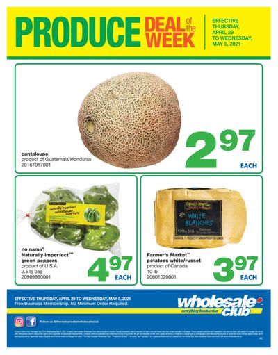Wholesale Club (Atlantic) Produce Deal of the Week Flyer April 29 to May 5