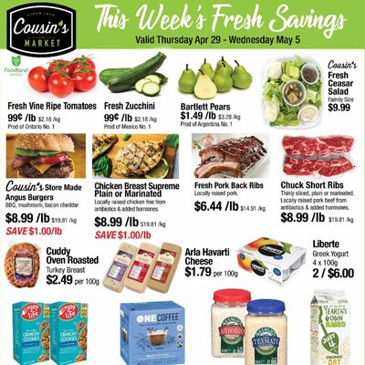 Cousin's Market Flyer April 29 to May 5