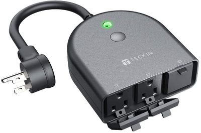 Outdoor Smart Plug TECKIN Wi-Fi Outlet with 3 Individual Sockets Compatible On Sale for $ 42.99 ( $ 45.99) at Amazon Canada