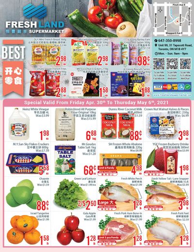 FreshLand Supermarket Flyer April 30 to May 6