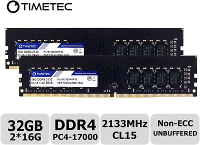 Timetec Hynix IC DDR4 2133MHz Non ECC Unbuffered 1.2V 288 Pin UDIMM Desktop PC On Sale for $ 126.99 (Save $ 63.00) at Amazon canada