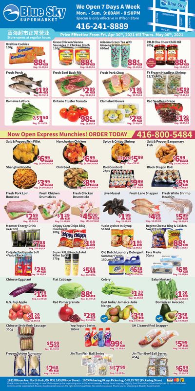 Blue Sky Supermarket (North York) Flyer April 30 to May 6