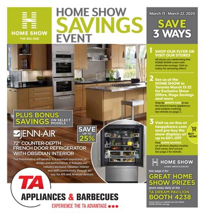 TA Appliances and Barbecues Flyer March 13 to 22