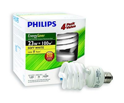 Philips 415991 CFL 23W = 100W Mini Twister Soft Light White (2700K) 4 Pack $15.97 (Reg $25.83)