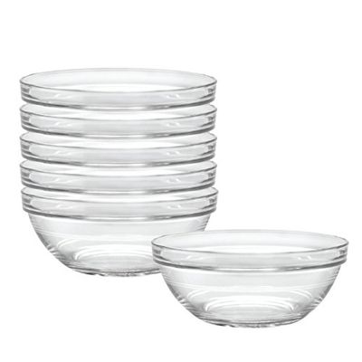 Duralex Made in France LYS 6-3/4-Inch Stackable Clear Bowl, Set of 6 $58.22 (Reg $77.94)