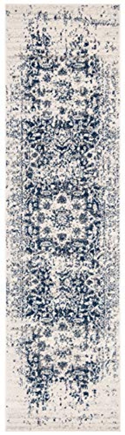 Safavieh Madison Collection MAD603D Cream and Navy Distressed Medallion Runner (2'3" x 6') $49.49 (Reg $59.57)