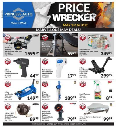 Princess Auto Price Wrecker Flyer May 1 to 31