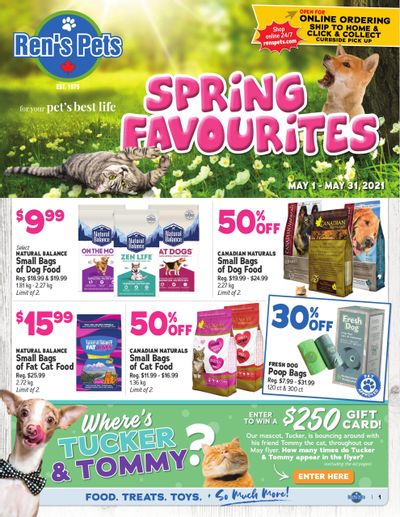 Ren's Pets Depot Spring Favourites Flyer May 1 to 31