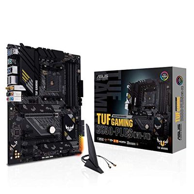 ASUS TUF Gaming B550-PLUS WiFi AMD AM4 Zen 3 Ryzen 5000 & 3rd Gen Ryzen ATX Gaming Motherboard (PCIe 4.0, WiFi 6, 2.5Gb LAN, BIOS Flashback, USB 3.2 Gen 2, Addressable Gen 2 RGB Header and Aura Sync) $199.99 (Reg $232.30)