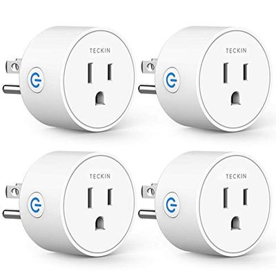 TECKIN Smart Plug WiFi Mini Socket Compatible with Siri, Alexa Echo, Google Home, Timer Function, IC ETL and FCC Certified,No Hub Required (4 Pack) $31.99 (Reg $37.99)