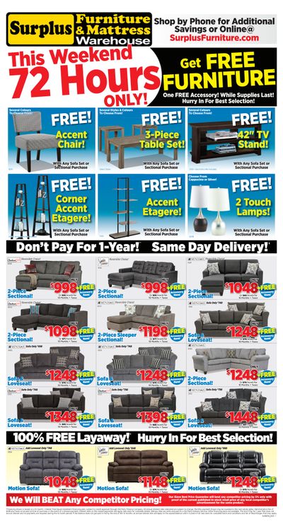 Surplus Furniture & Mattress Warehouse (St. John's) Flyer May 3 to 9 Surplus Furniture & Mattress Warehouse (St. John's) Flyer May 3 to 9