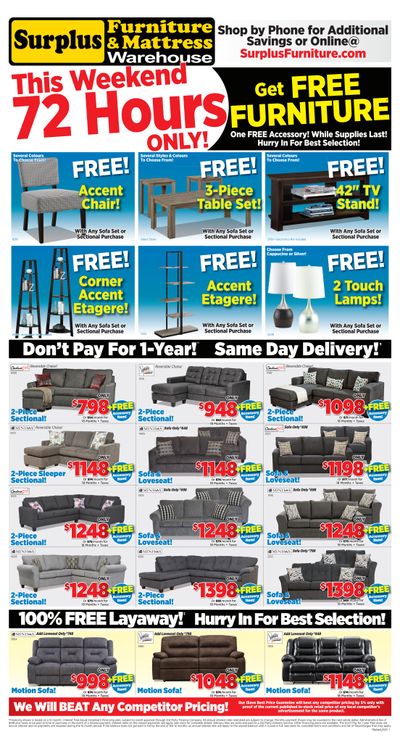 Surplus Furniture & Mattress Warehouse (Sault Ste Marie) Flyer May 3 to 9