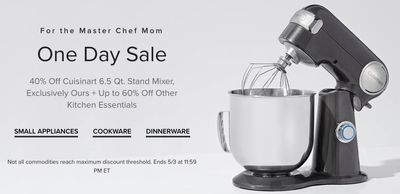 Hudson’s Bay Canada Flash Sale: Save 40% Off Cuisinart 6.5Qt Stand Mixer + up to 60% Off Cookware + More Offers