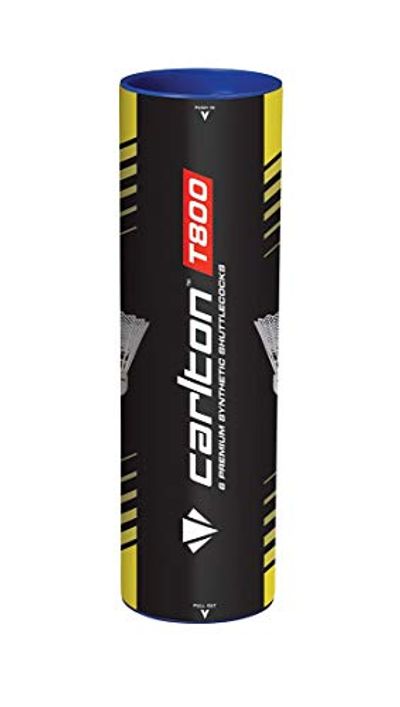 Carlton T800 Tournament Shuttlecocks White- Pack of 6 White/Blue