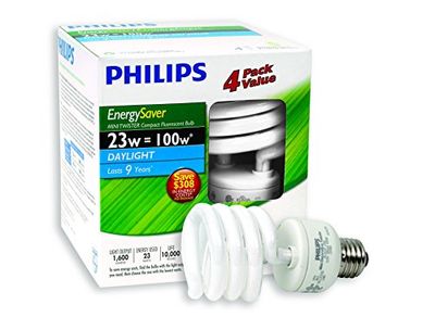 Philips 416016 CFL 23W = 100W Mini Twister Daylight (6500K) 4 Pack