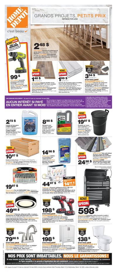 Home Depot (QC) Flyer March 12 to 18