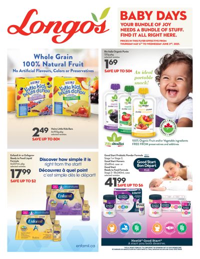 Longo's Baby Days Flyer May 6 to June 2