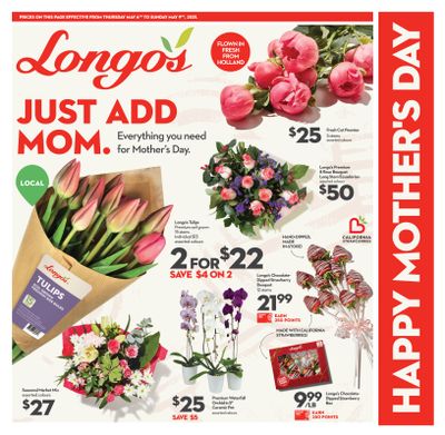 Longo's Mother's Day Flyer May 6 to 9