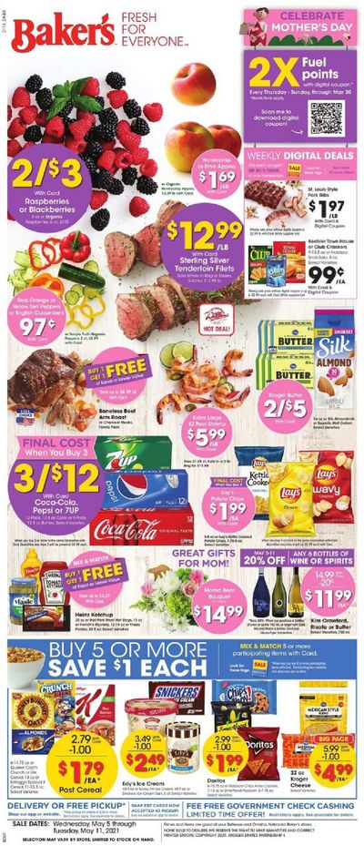 Baker's (NE) Weekly Ad Flyer May 5 to May 11