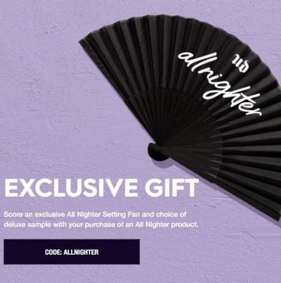 Urban Decay Canada Spring Sale: Save 50% OFF 100+ Items + FREE All Nighter Setting Fan