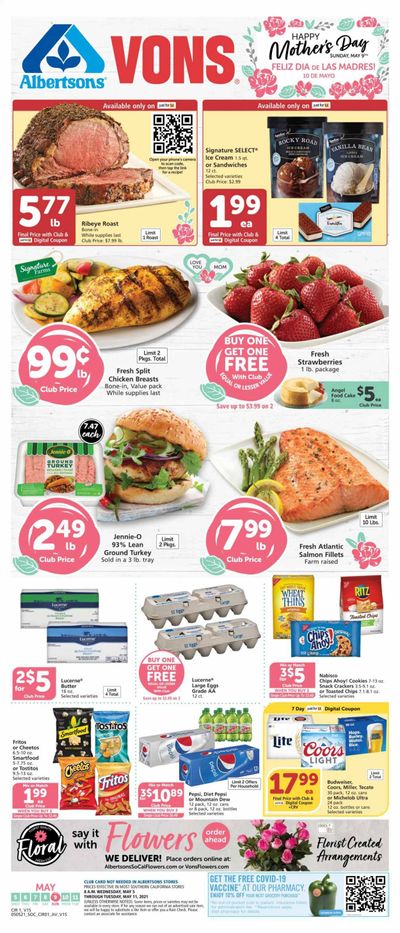 Vons (CA) Weekly Ad Flyer May 5 to May 11