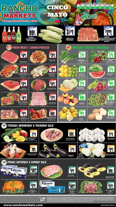 Rancho Markets (UT) Weekly Ad Flyer May 4 to May 10