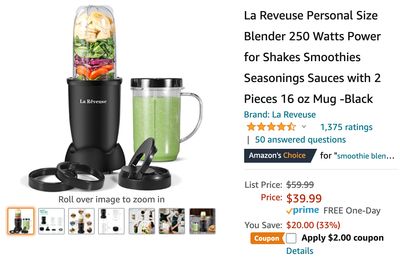 Amazon Canada Deals: Save 37% on Personal Size Blender + 52% on Tablet Stand + More Offers