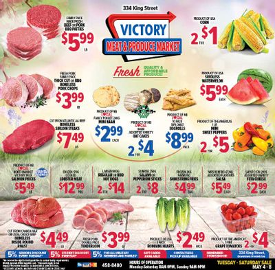 Victory Meat Market Flyer May 4 and 5