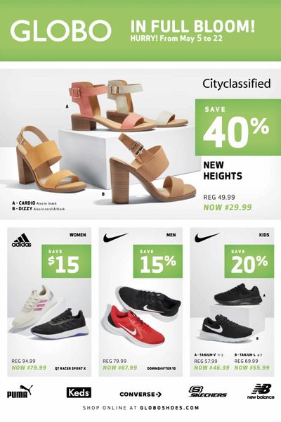 Globo Shoes Flyer May 5 to 22