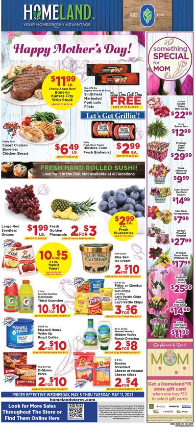 Homeland (OK, TX) Weekly Ad Flyer May 5 to May 11