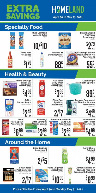 Homeland (OK, TX) Weekly Ad Flyer April 30 to May 31