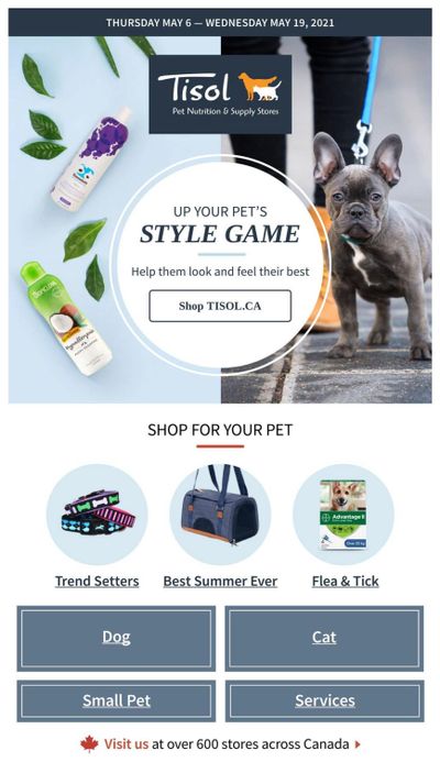 Tisol Pet Nutrition & Supply Stores Flyer May 6 to 19