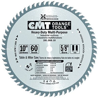 CMT 281.060.10 10-Inch by 60 Tooth 5/8-Inch Bore Cabinetshop Blade