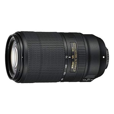 Nikon AF-P NIKKOR 70-300mm f/4.5-5.6E ED VR f/34-8 Fixed Zoom Camera Lens, Black